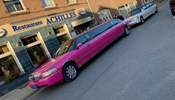 Met 2 limousines naar het restaurant in Emmerich