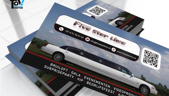 Nieuwe visitekaartjes voor onze limousine service.